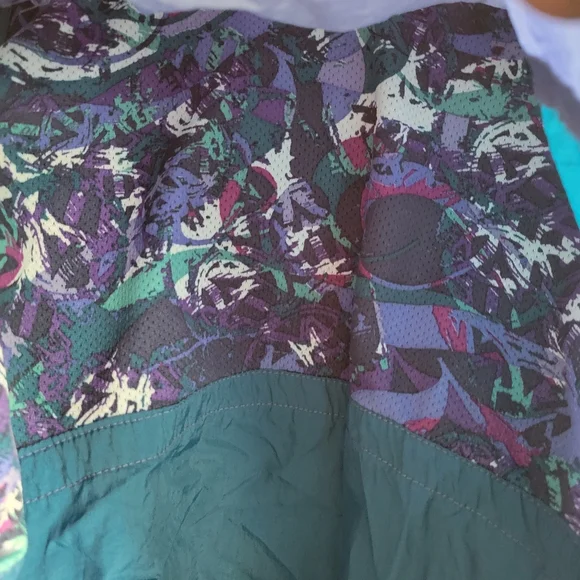 Vintage Nike Air Colorblock Purple Green Windbreaker Jacket Size Medium - Picture 7 of 8